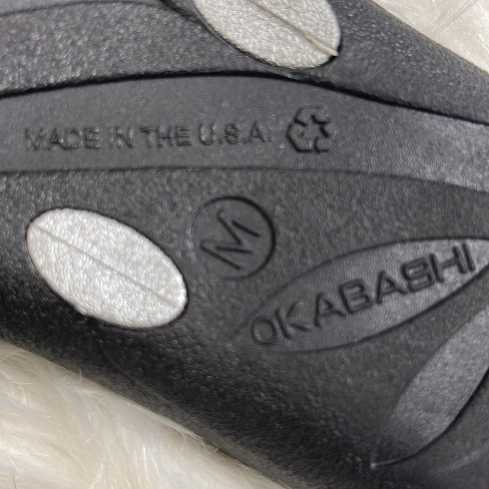 Okabashi Sandals women gray black medium size to 7 - Picture 5 of 7